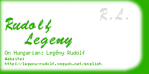 rudolf legeny business card